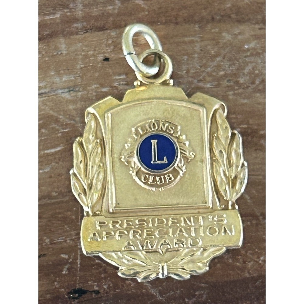 Vintage President's Appreciation Award LIONS CLUB Pin 1/10-GF
